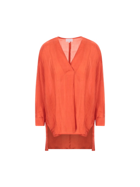 Loose-fit Silk Blouse-THE ROSE-JOHN JULIA