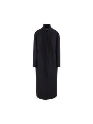 Egle Single-Breasted Wool Silk Coat-The Row-JOHN JULIA