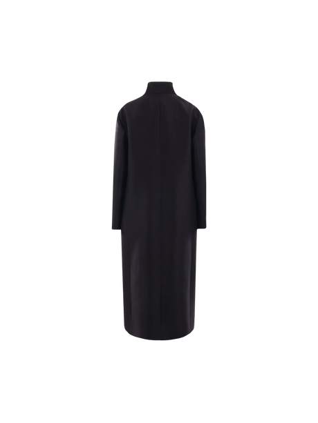 Egle Single-Breasted Wool Silk Coat-The Row-JOHN JULIA