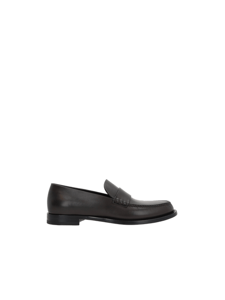 Novus Smooth Leather Loafers-THE ROW-JOHN JULIA