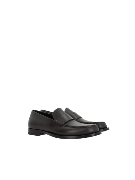 Novus Smooth Leather Loafers-THE ROW-JOHN JULIA