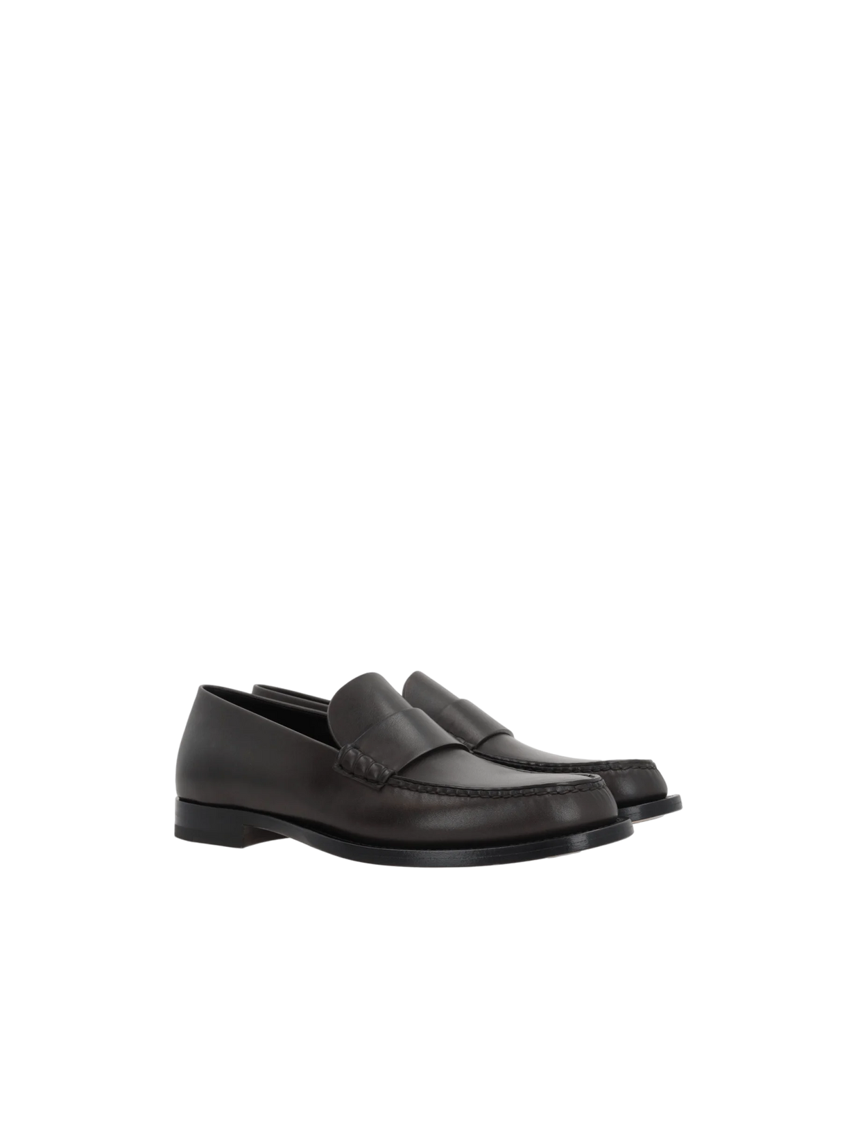 Novus Smooth Leather Loafers-THE ROW-JOHN JULIA