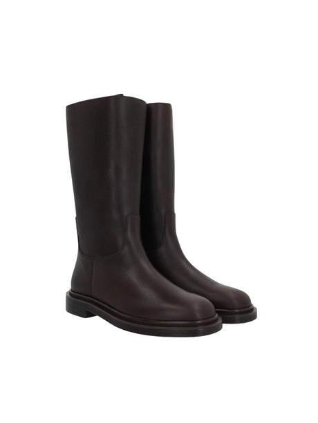 Ranger Smooth Leather Boots-THE ROW-JOHN JULIA