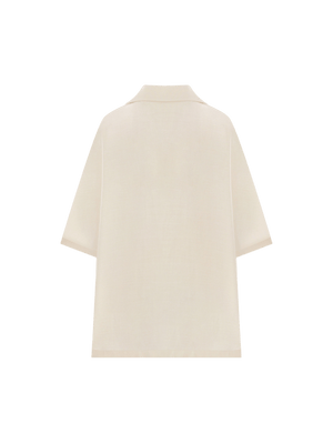 Wen Wool, Silk and Linen Oversize Blouse-THE ROW-JOHN JULIA