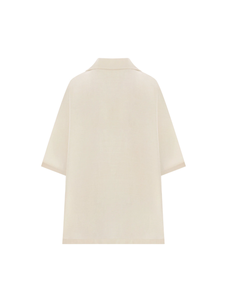 Wen Wool, Silk and Linen Oversize Blouse-THE ROW-JOHN JULIA