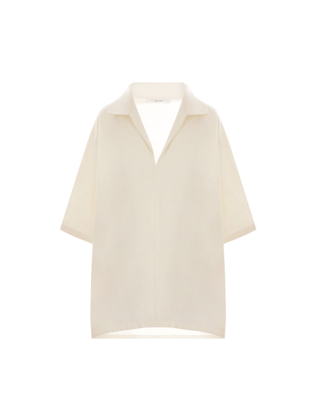 Wen Wool, Silk and Linen Oversize Blouse-THE ROW-JOHN JULIA