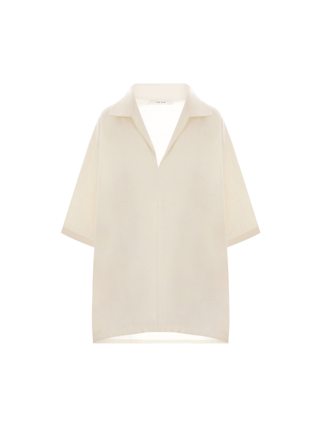 Wen Wool, Silk and Linen Oversize Blouse-THE ROW-JOHN JULIA