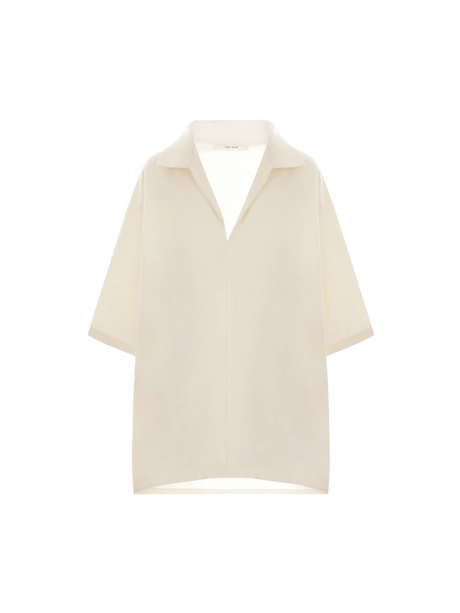 Wen Wool, Silk and Linen Oversize Blouse-THE ROW-JOHN JULIA