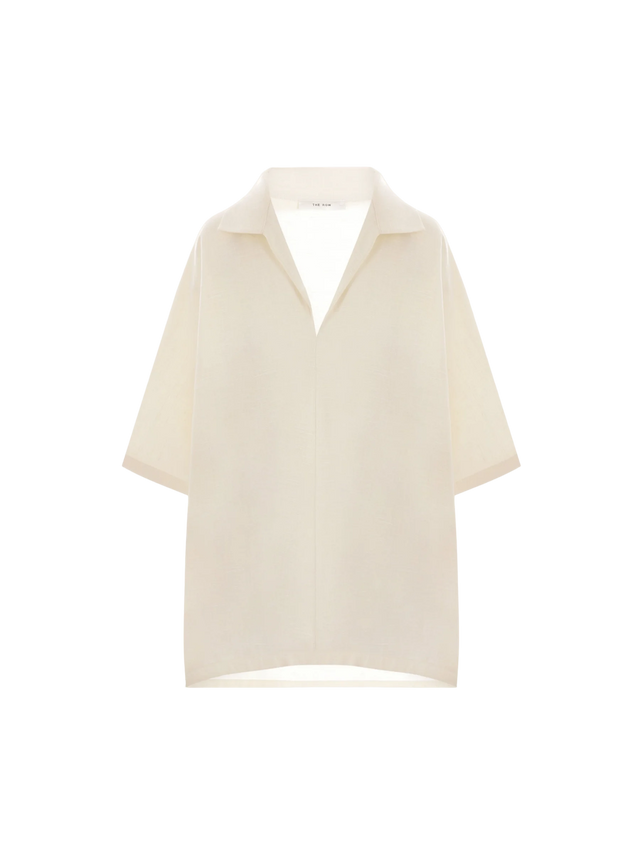 Wen Wool, Silk and Linen Oversize Blouse-THE ROW-JOHN JULIA