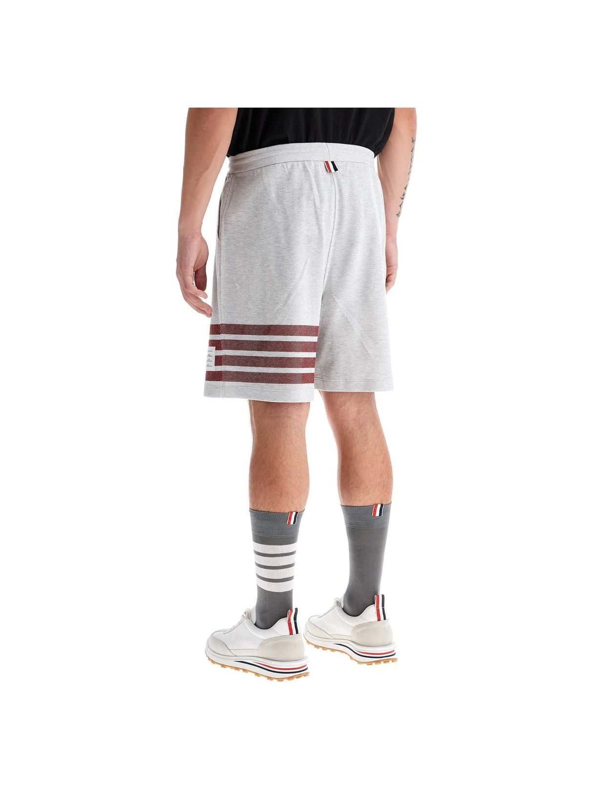 4-Bar Cotton Shorts-Thom Browne-JOHN JULIA