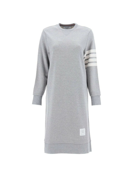 THOM BROWNE-4-Bar Cotton Fleece Dress-JOHN JULIA