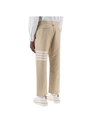 THOM BROWNE-4-Bar Cotton Twill Cropped Pants-JOHN JULIA