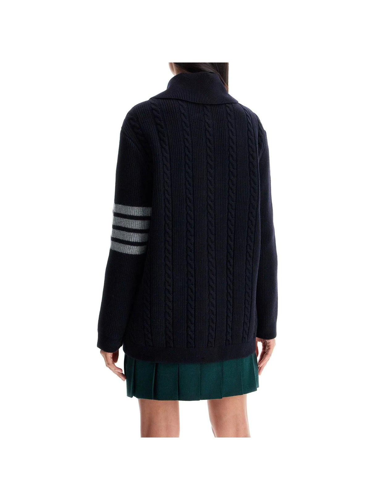 4-Bar Heavy Ribbed Cardigan - Women > Clothing > Knitwear > Cardigans