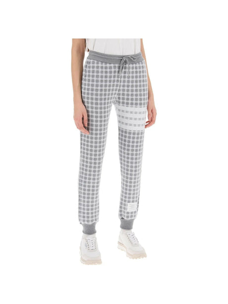 4-Bar Joggers In Check Knit THOM BROWNE JOHN JULIA.