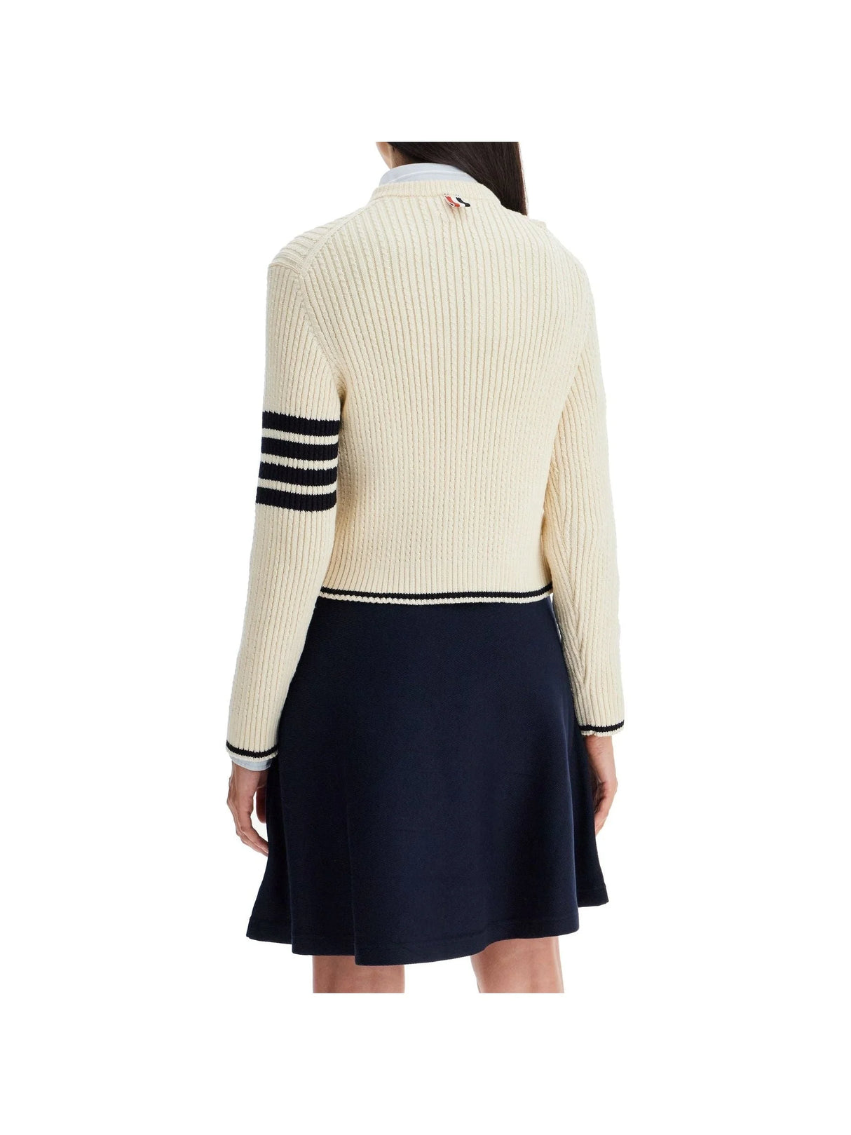 THOM BROWNE-"4 Bar Virgin Wool Sweater -JOHN JULIA.