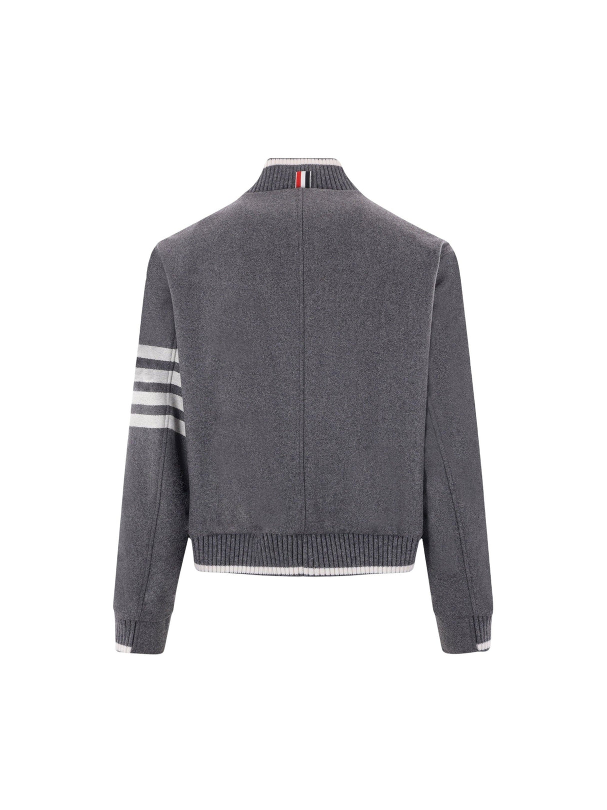 4bar Flannel Bomber Jacket-THOM BROWNE-JOHN JULIA