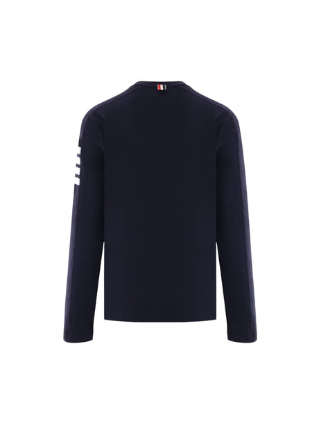 4bar Jersey Long-sleeved T-shirt-THOM BROWNE-JOHN JULIA