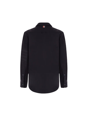 4bar Wool Overshirt-THOM BROWNE-JOHN JULIA