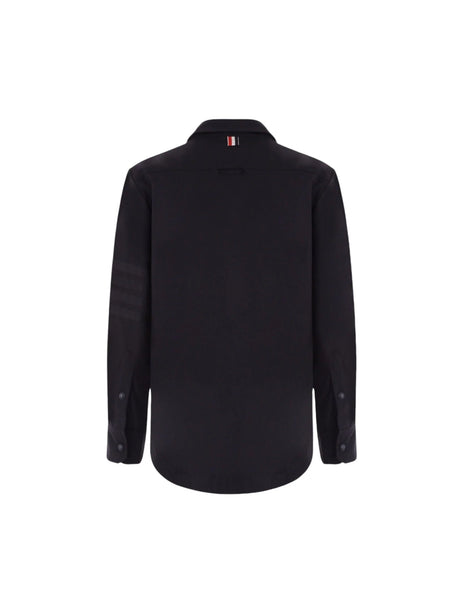 4bar Wool Overshirt-THOM BROWNE-JOHN JULIA