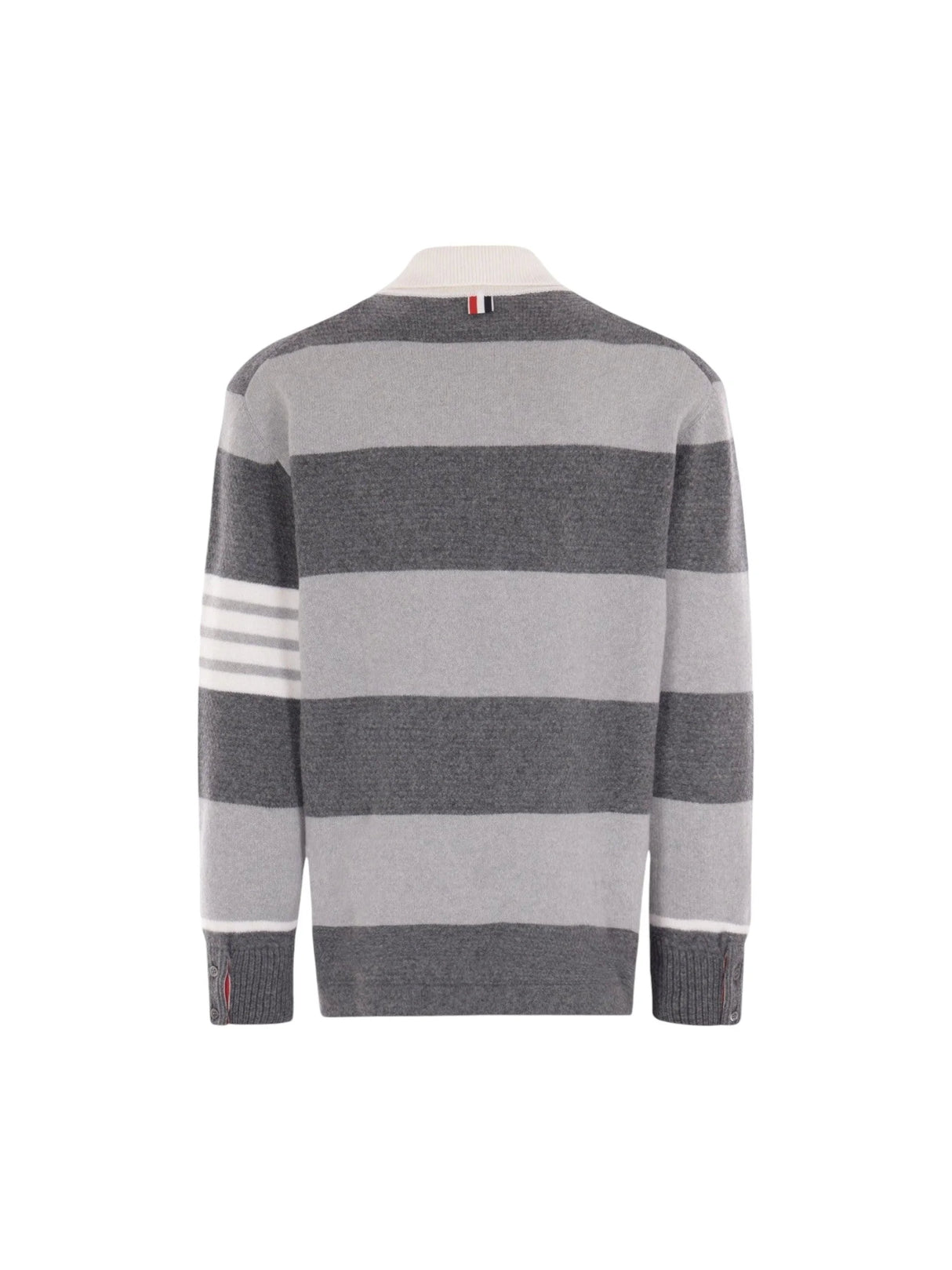 4bar Wool Polo Sweater-THOM BROWNE-JOHN JULIA