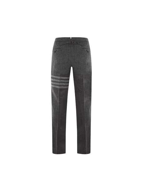 4bar Wool Straight-leg Pants-THOM BROWNE-JOHN JULIA