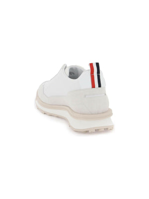 White Alumni Panelled Sneakers THOM BROWNE JOHN JULIA.