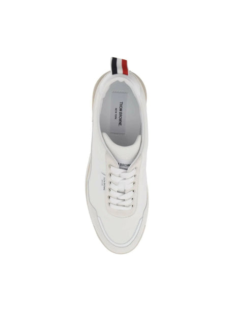 White Alumni Panelled Sneakers THOM BROWNE JOHN JULIA.