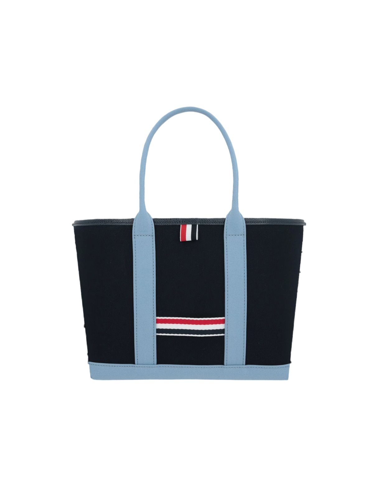 Canvas Interlock Small Tote Bag-THOM BROWNE-JOHN JULIA