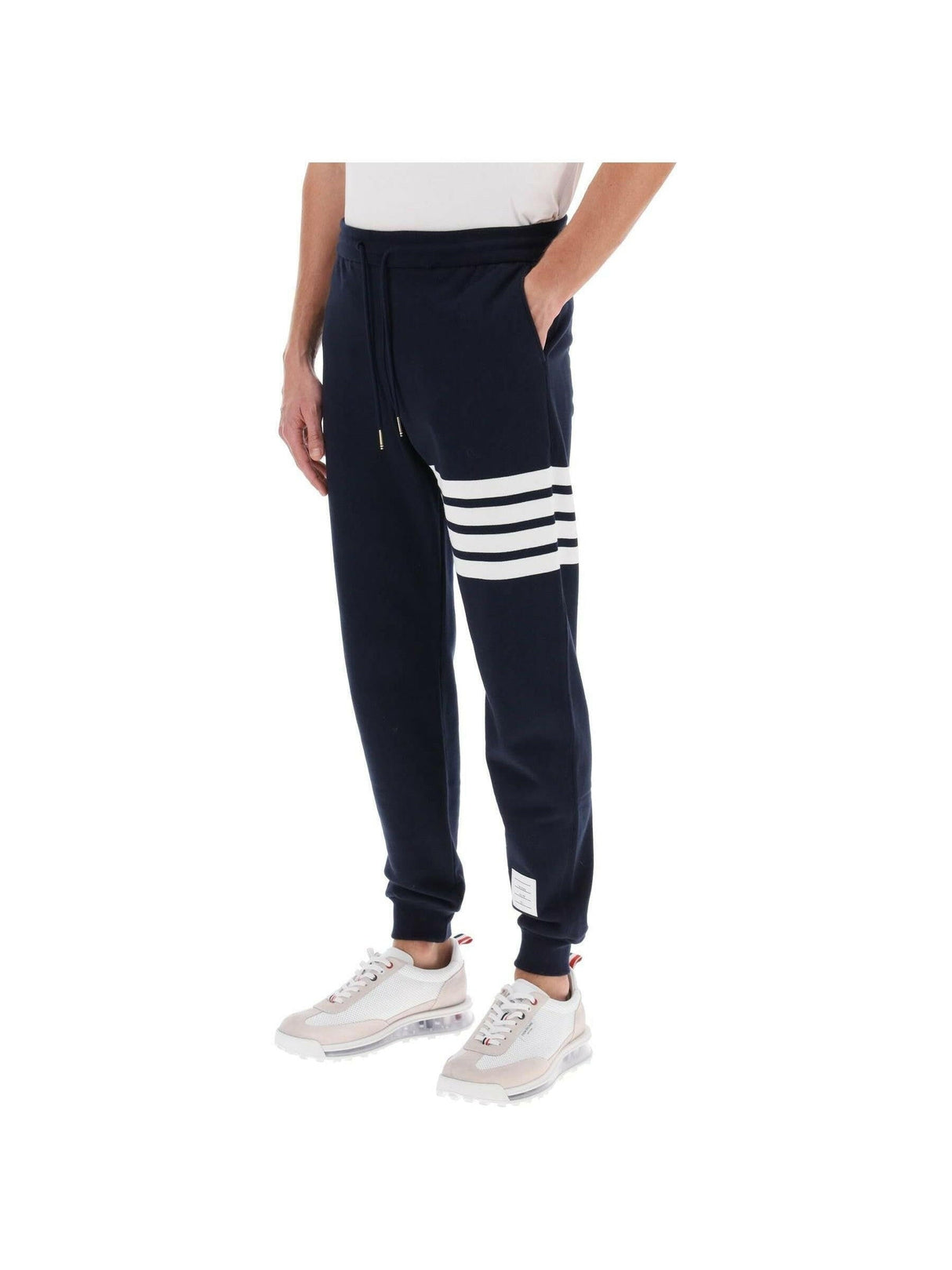 THOM BROWNE-Classic Loopback 4-Bar Sweatpants-JOHN JULIA