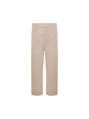 Cotton Blend Straight-leg Pants-THOM BROWNE-JOHN JULIA