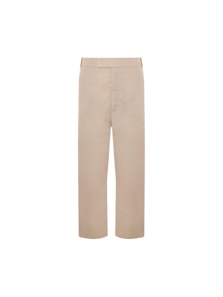 Cotton Blend Straight-leg Pants-THOM BROWNE-JOHN JULIA