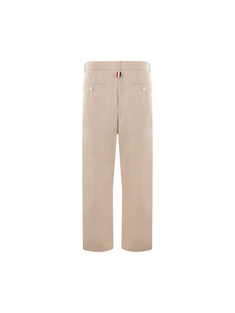 Cotton Blend Straight-leg Pants-THOM BROWNE-JOHN JULIA