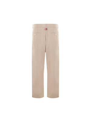 Cotton Blend Straight-leg Pants-THOM BROWNE-JOHN JULIA