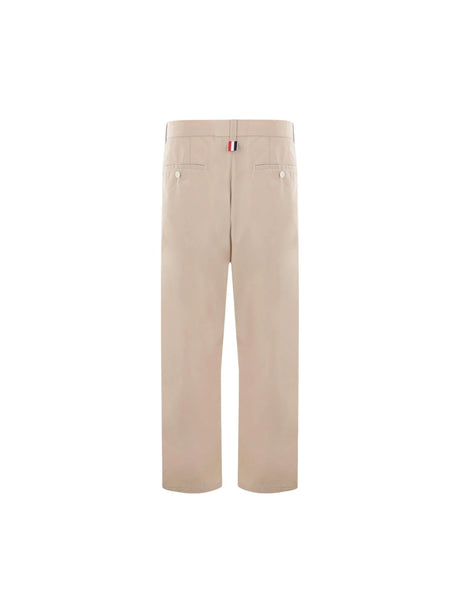 Cotton Blend Straight-leg Pants-THOM BROWNE-JOHN JULIA