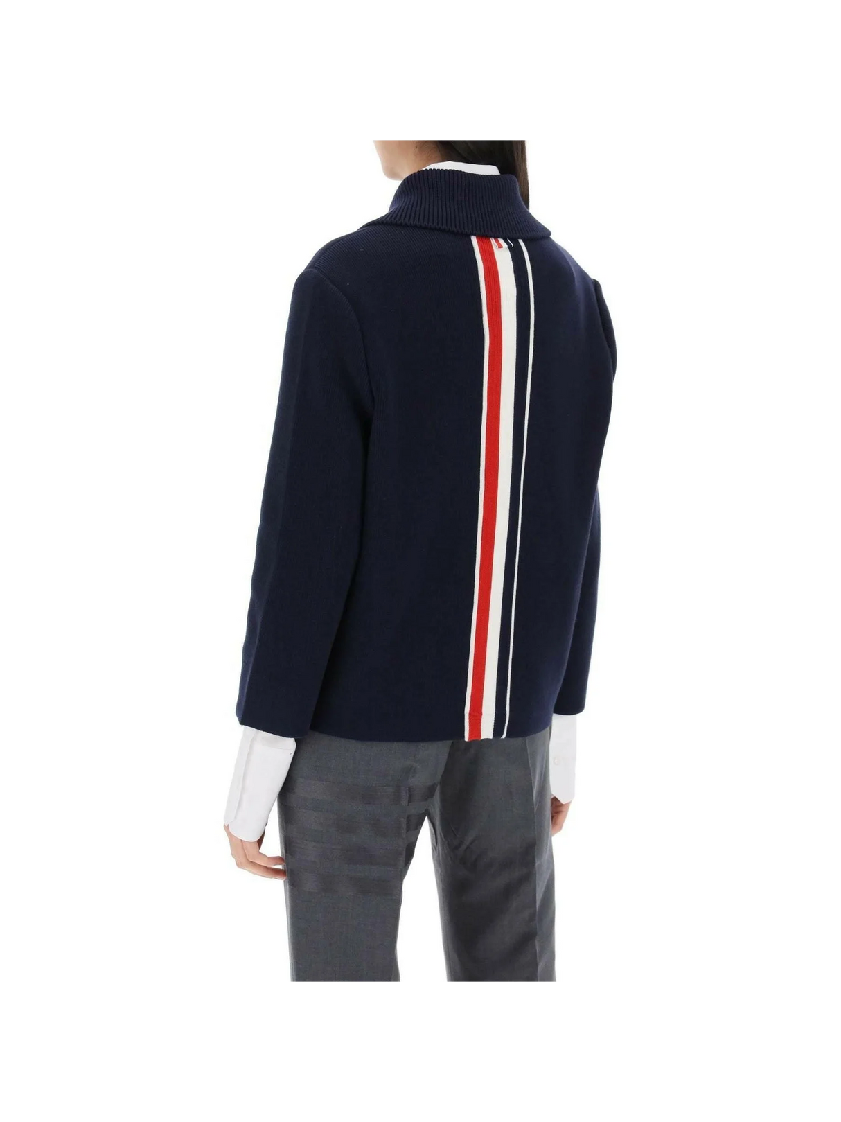 Cotton Cashmere Knit Jacket THOM BROWNE JOHN JULIA.