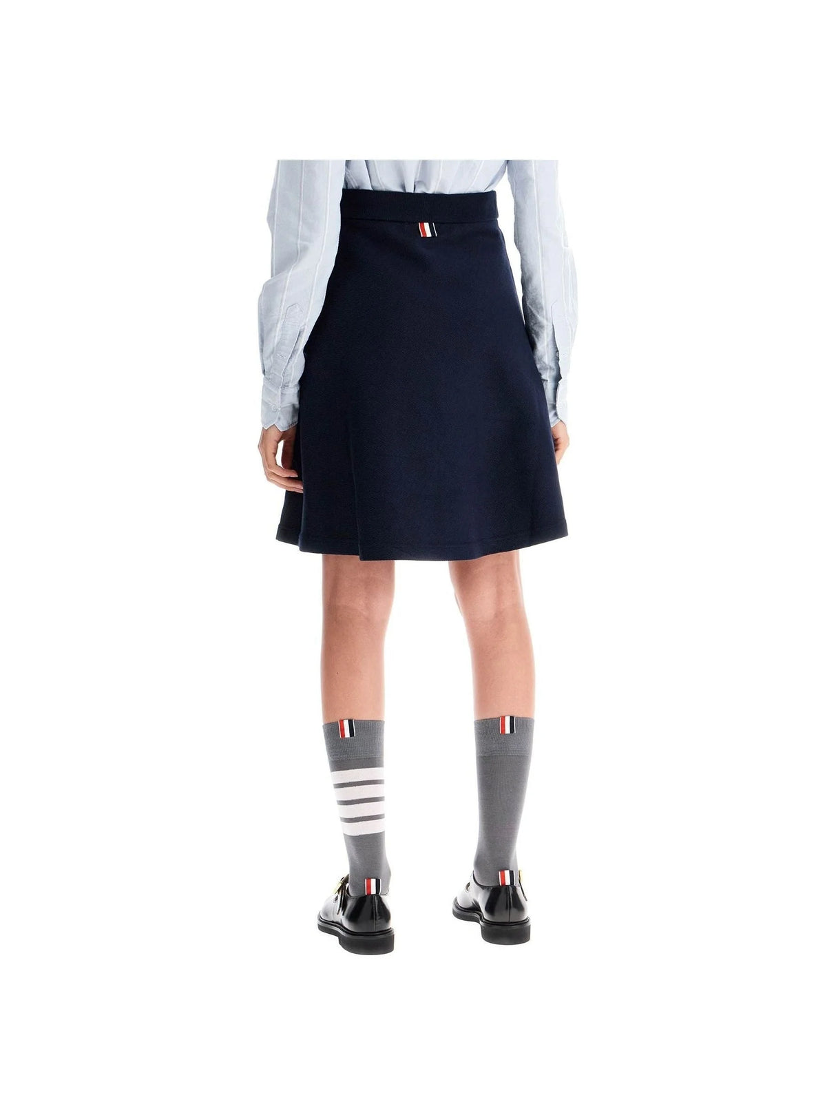 THOM BROWNE-Cotton Midi Flare Skirt -JOHN JULIA.