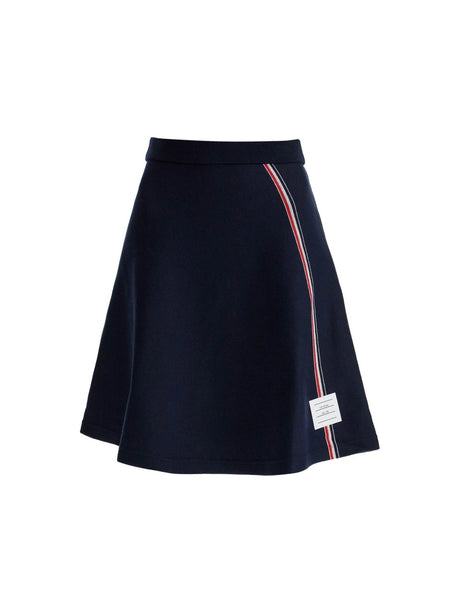 THOM BROWNE-Cotton Midi Flare Skirt -JOHN JULIA.