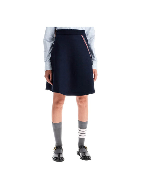 THOM BROWNE-Cotton Midi Flare Skirt -JOHN JULIA.