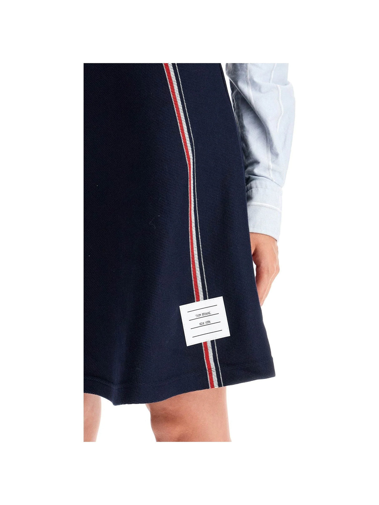 THOM BROWNE-Cotton Midi Flare Skirt -JOHN JULIA.