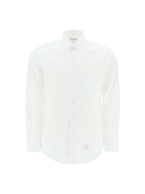 Cotton Oxford Grosgrain Placket Shirt.