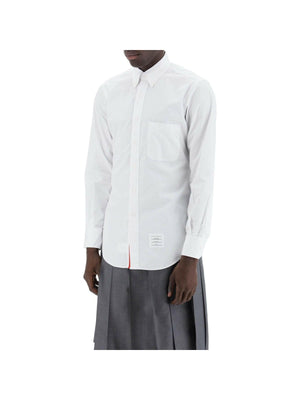 Cotton Oxford Grosgrain Placket Shirt.