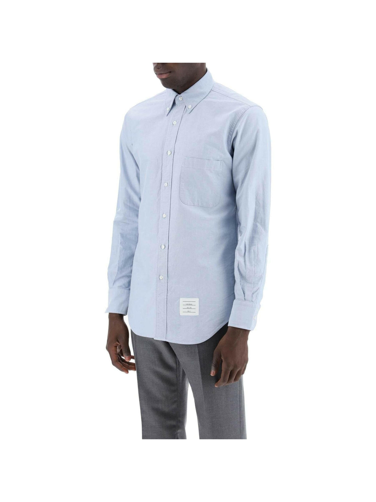 Cotton Oxford Grosgrain Placket Shirt.