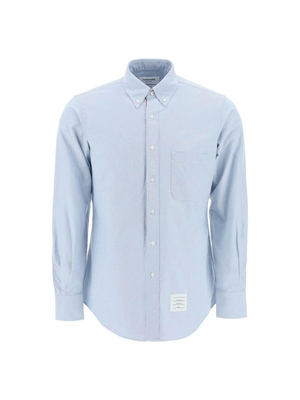 Cotton Oxford Grosgrain Placket Shirt.