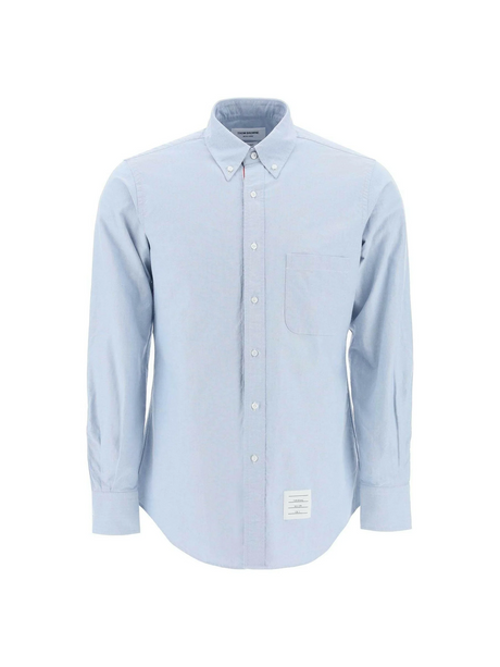 Cotton Oxford Grosgrain Placket Shirt.