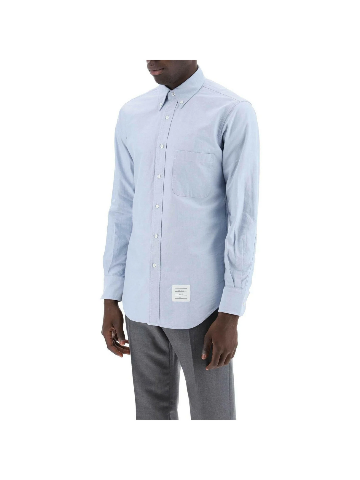 Cotton Oxford Grosgrain Placket Shirt.