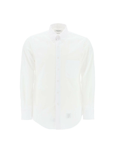 Cotton Oxford Grosgrain Placket Shirt.