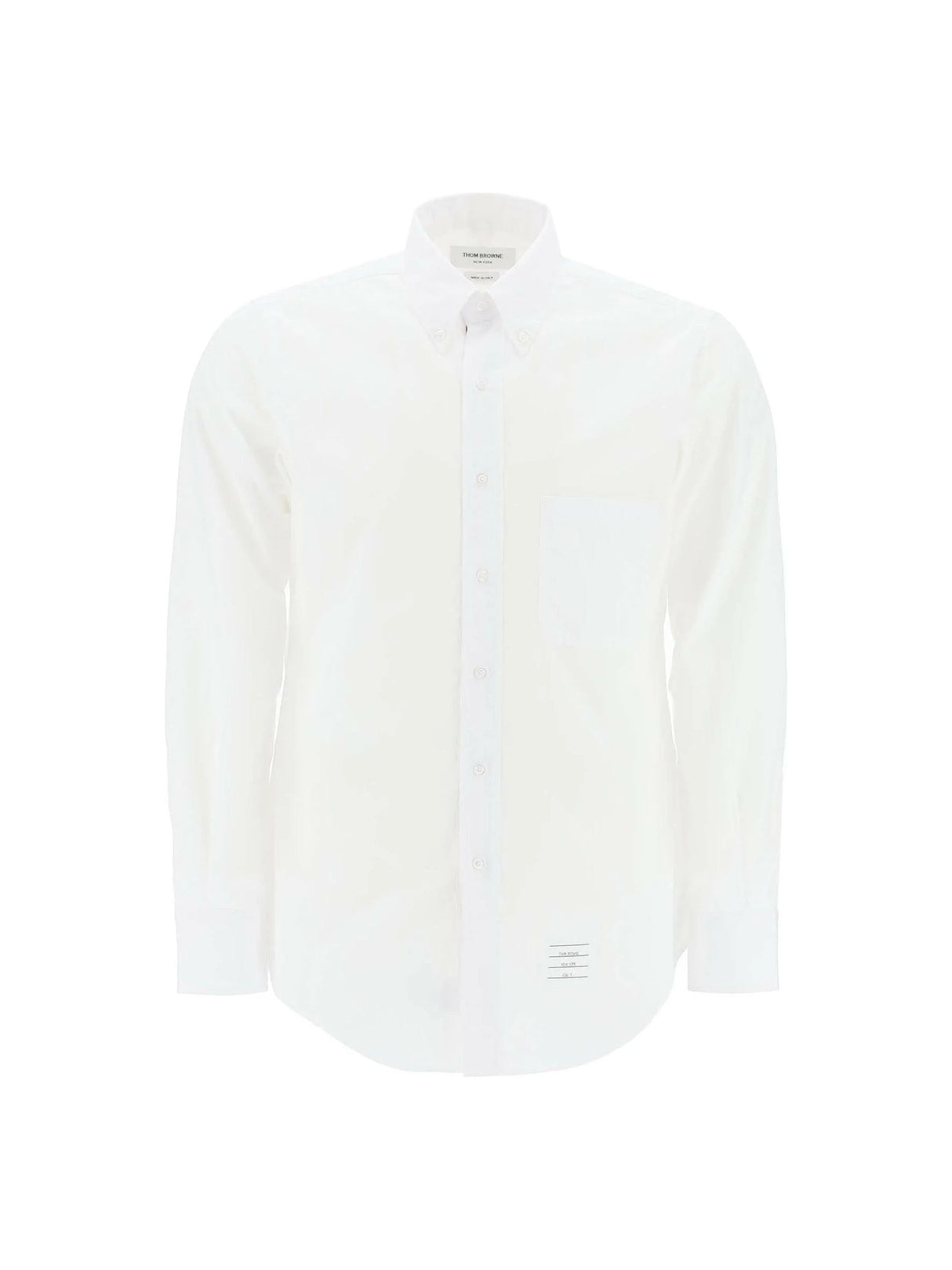 Cotton Oxford Grosgrain Placket Shirt.