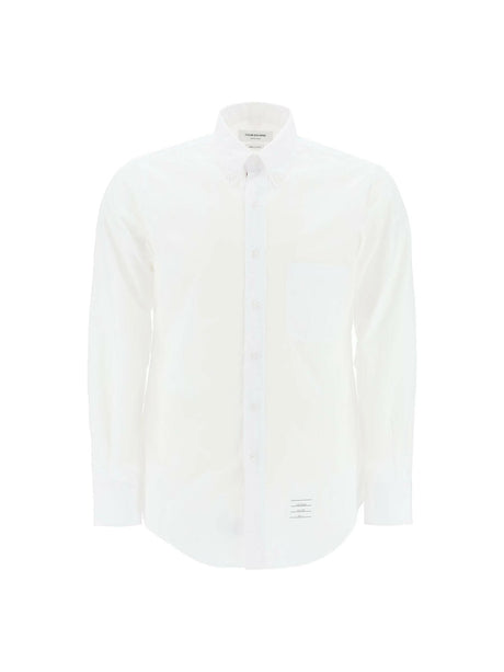 Cotton Oxford Grosgrain Placket Shirt.