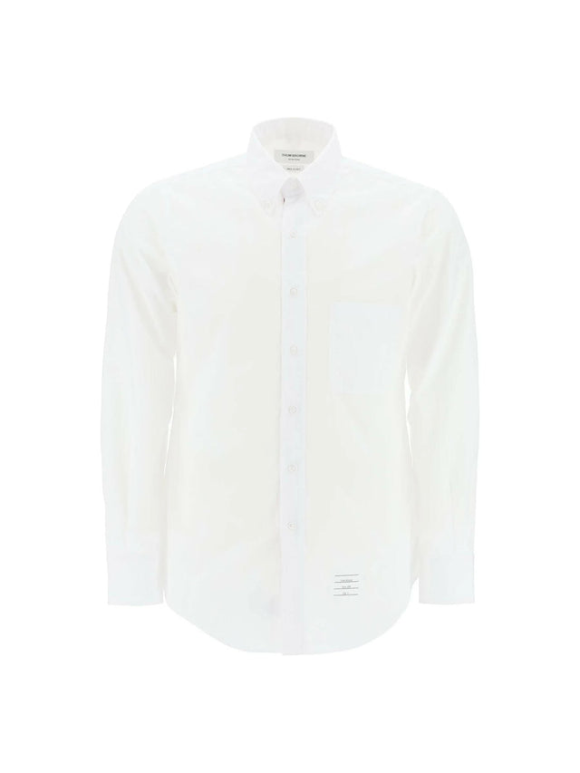 Cotton Oxford Grosgrain Placket Shirt.