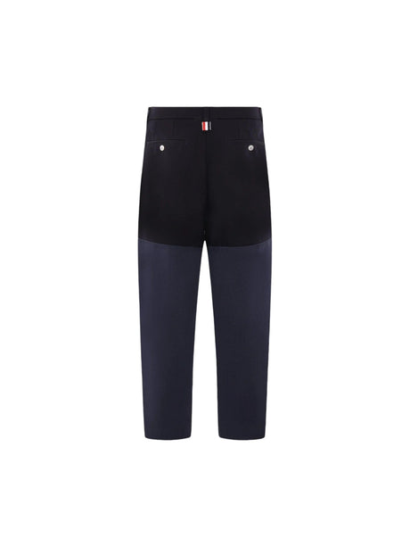 Cotton Patchwork Pants-THOM BROWNE-JOHN JULIA